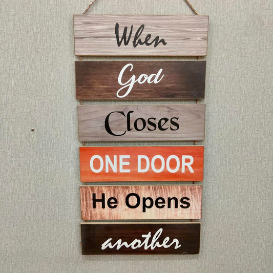 Six Steps Wooden Wall Hanging