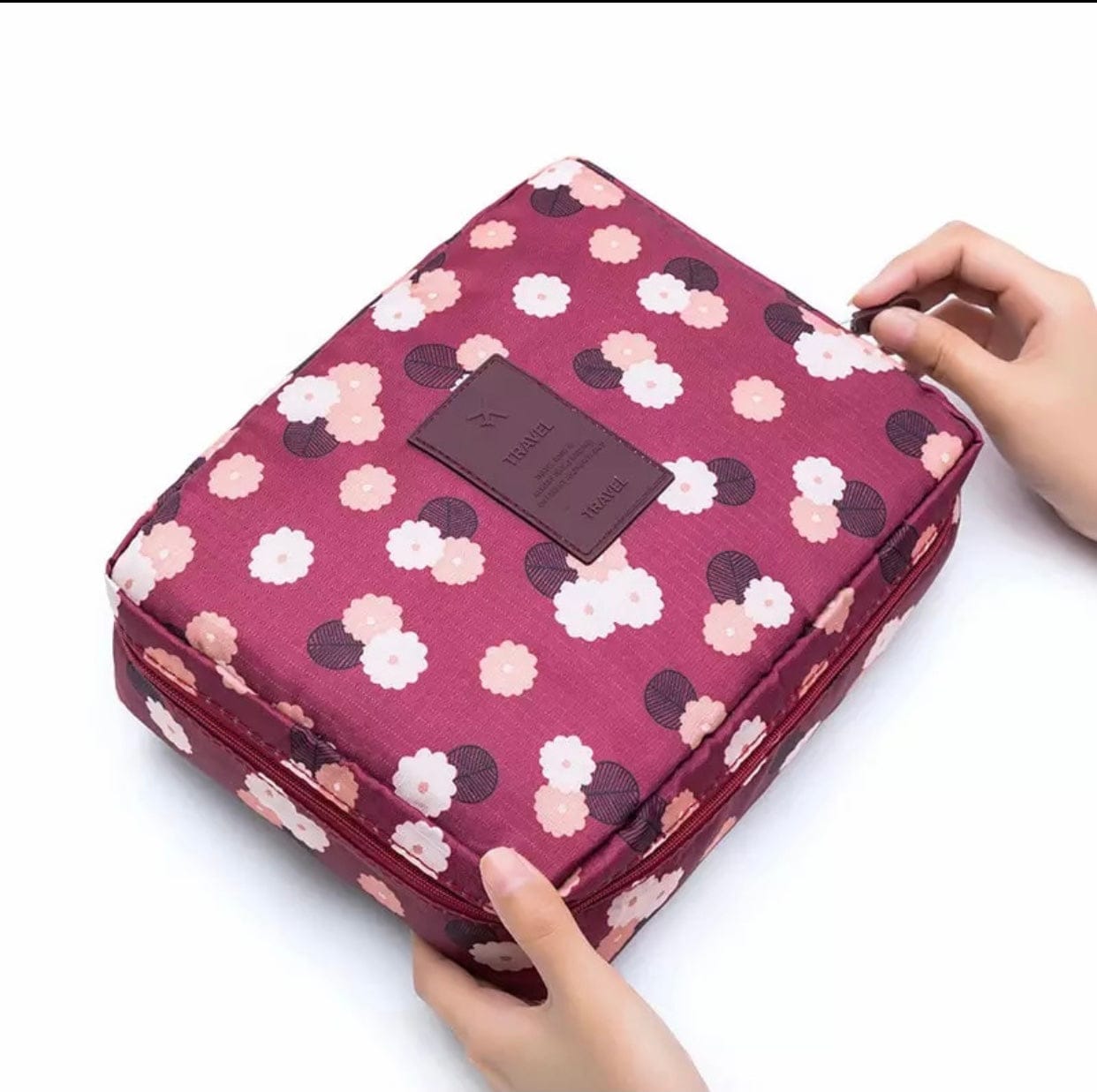 Waterproof Dustproof Floral Cosmetics Makeup Bag