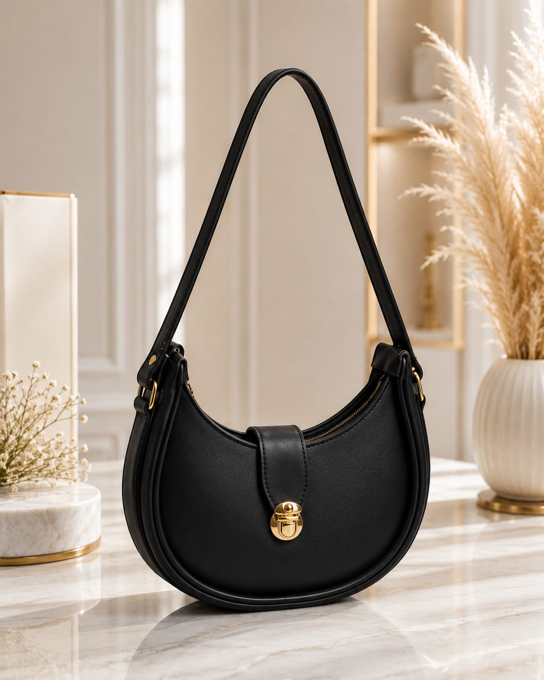 Elegant Leather Girls Shoulder Bag