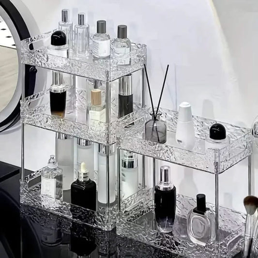 Luxury Acrylic 3 Layer Perfumes Cosmetics Organizer