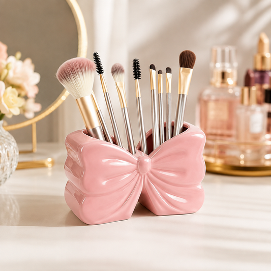 Bow Shape Makeup Brushes Holder
