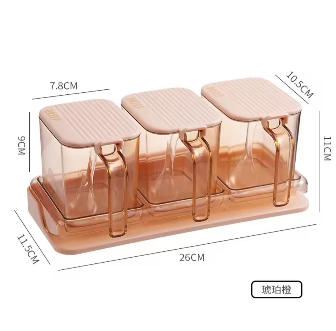 3 Pcs Set of Kitchen Spice Jars