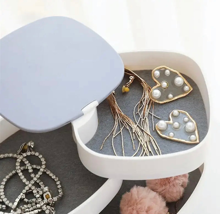Four Layer Rotating Jewellery Organizer with Mirror