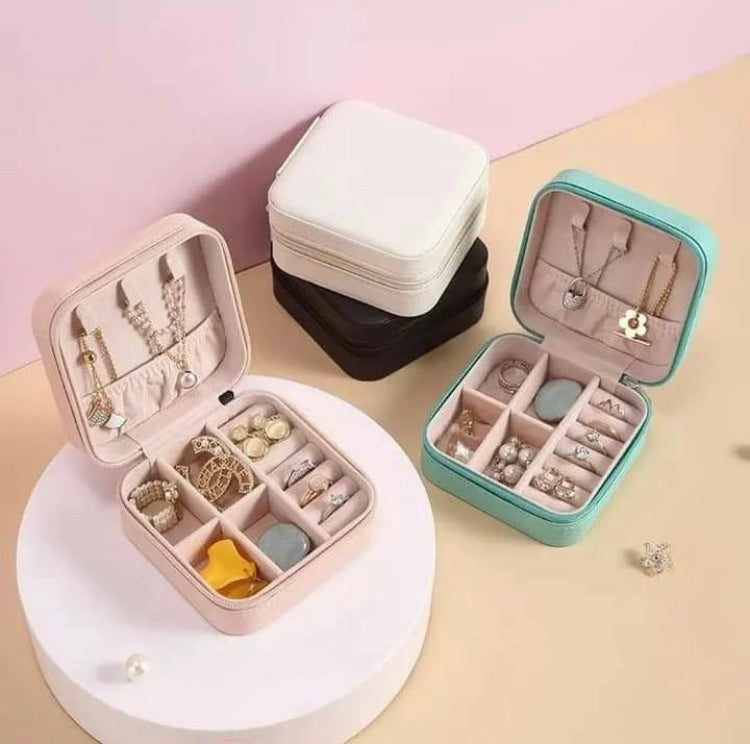 Mini Portable Leather Jewellery Box Organizer