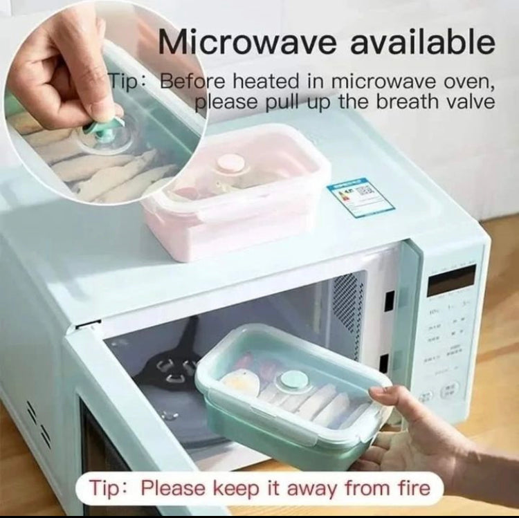 4 Pcs Silicone Food Storage boxes with Lids