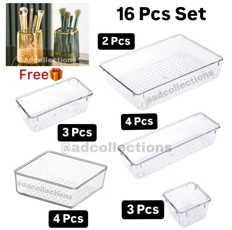 Acrylic Storage Cosmetics Drawer Organizer Boxes