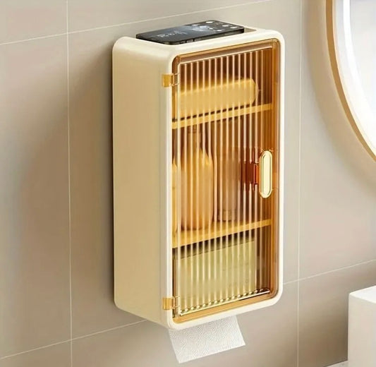 Multipurpose Bathroom Wall Cabinet with Tissue Holder