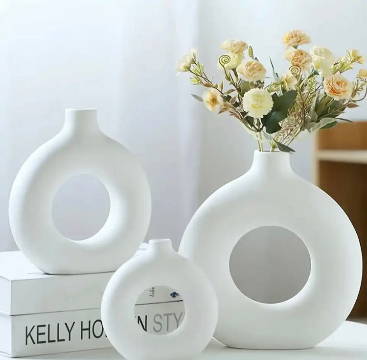3 Pcs Flower Display Decorative Vases Set