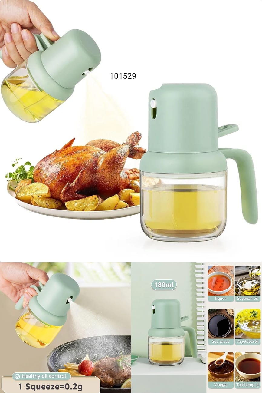 180ml Oil Dispenser Bottle Glass Kitchen Spray