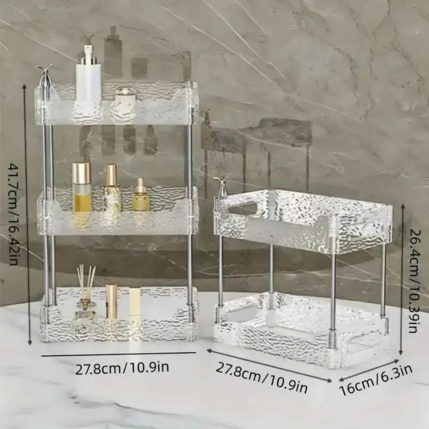 Luxury Acrylic 3 Layer Perfumes Cosmetics Organizer