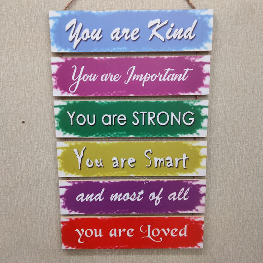 Six Steps Wooden Quotation Wall Hanging for Home Decor