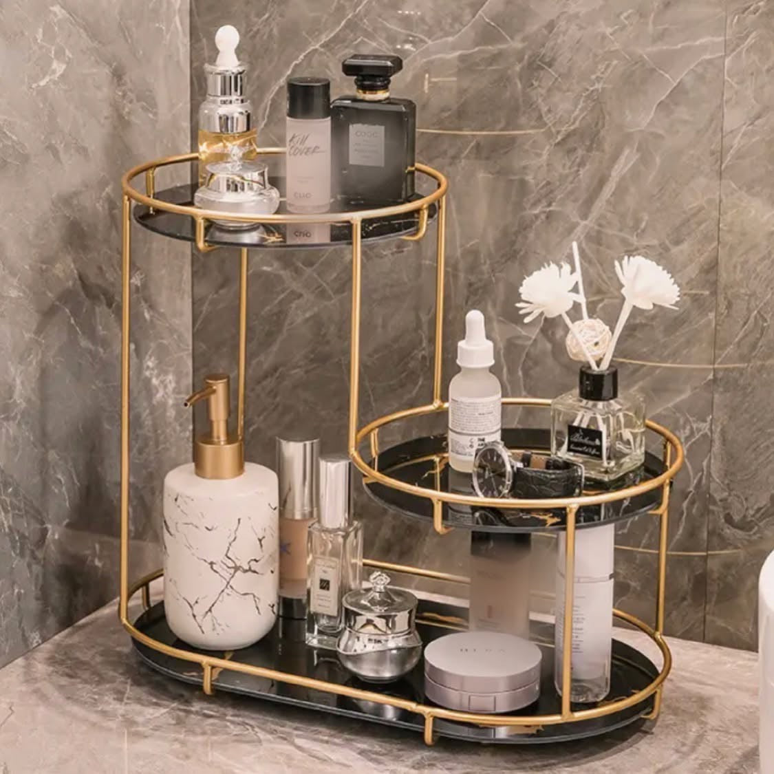 3 Layer Cosmetics Makeup Organizer Storage Rack