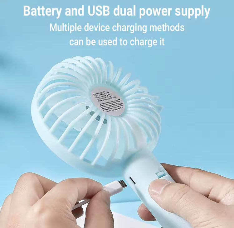 Mini Portable Rechargeable Handheld Fan with Stand