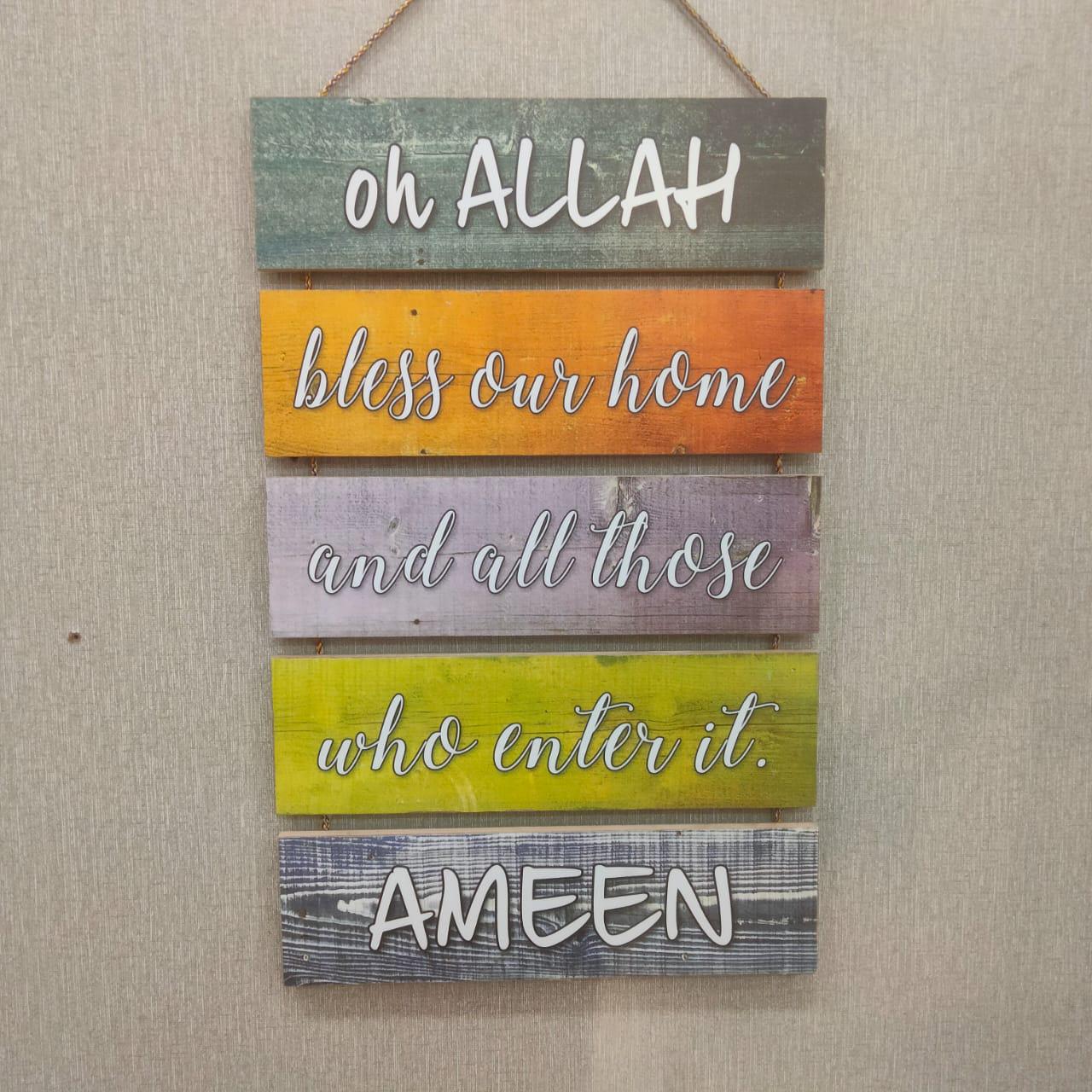 Five Steps Wooden Quotation Wall Hanging for Home Decor