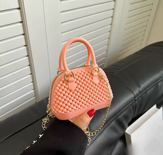 Mini crossbody Fibre Bags for Girls with Long Chain