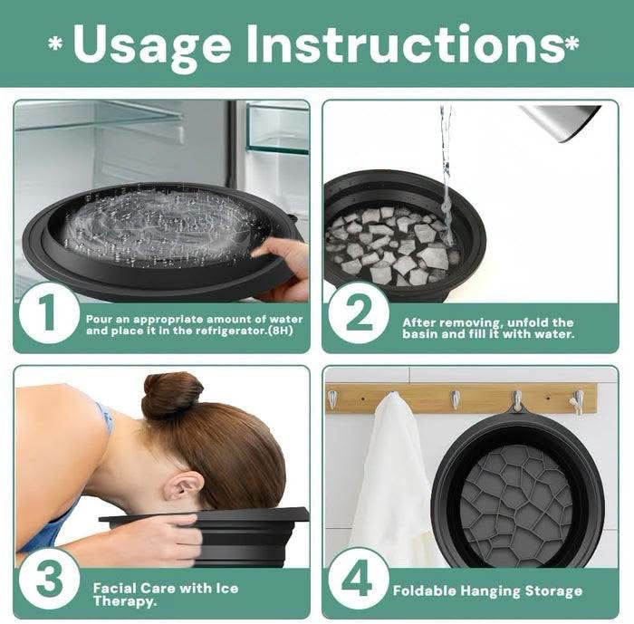 Silicone Foldable Facial Face Ice Bowl