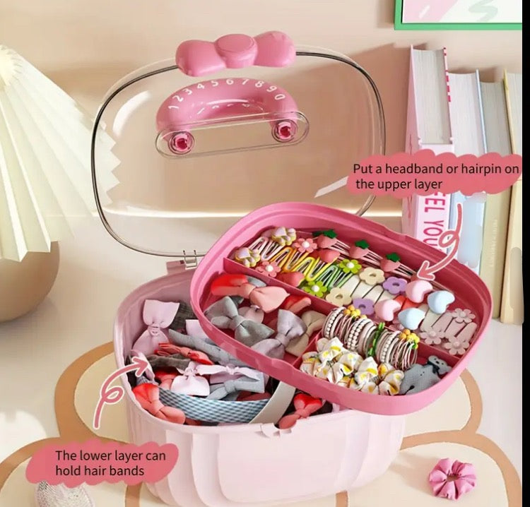 Cute Bow Cosmetics Multipurpose Storage Box