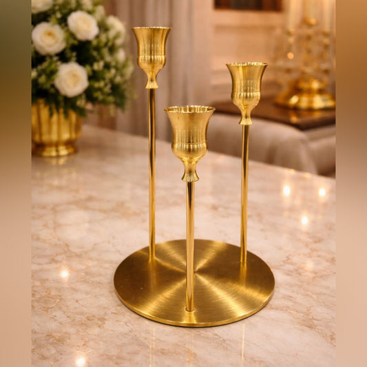 Metal 3 Pcs Candle Stand for Home Decor