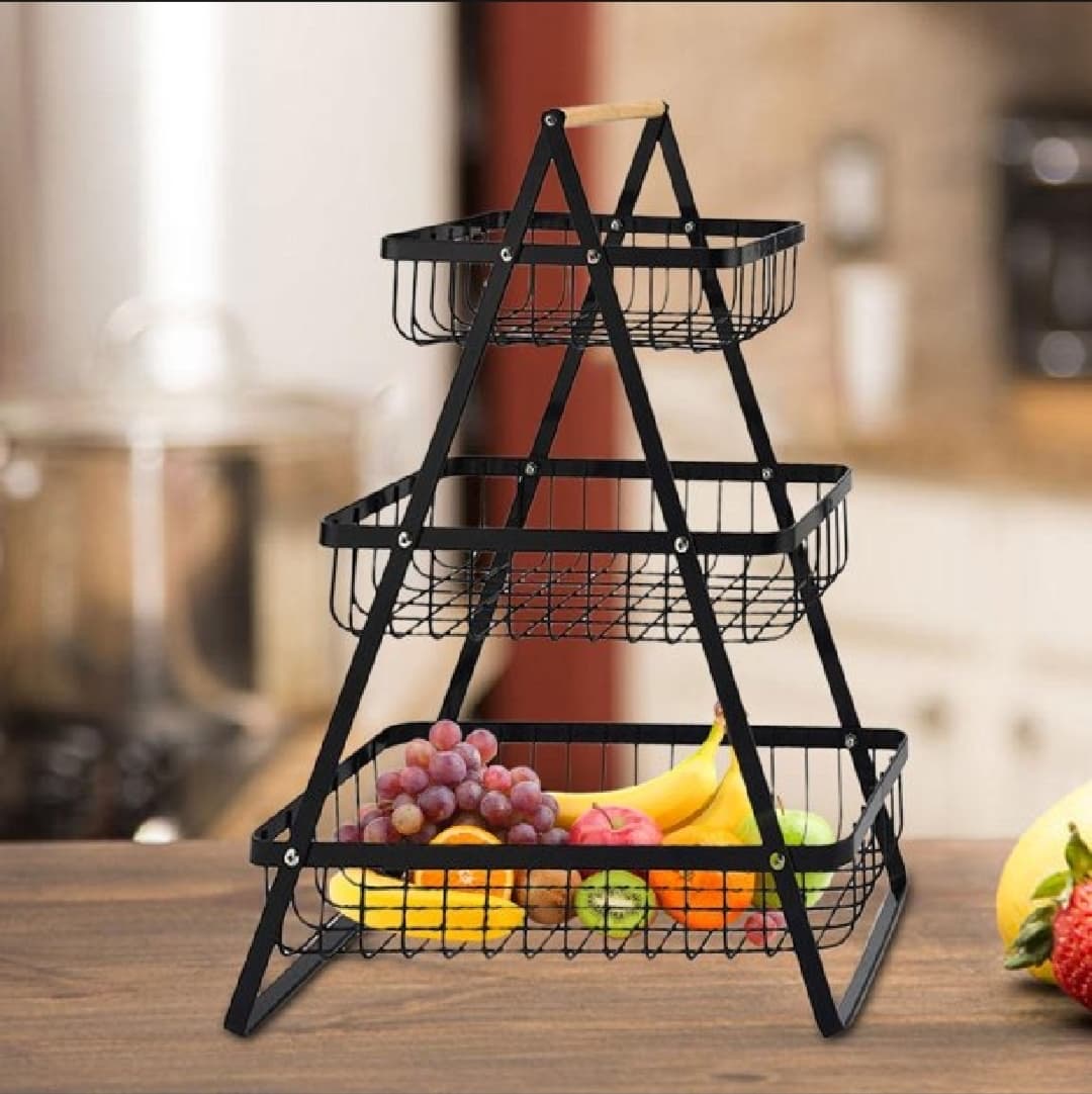Metal 3 Layer Fruit Vegetables Basket