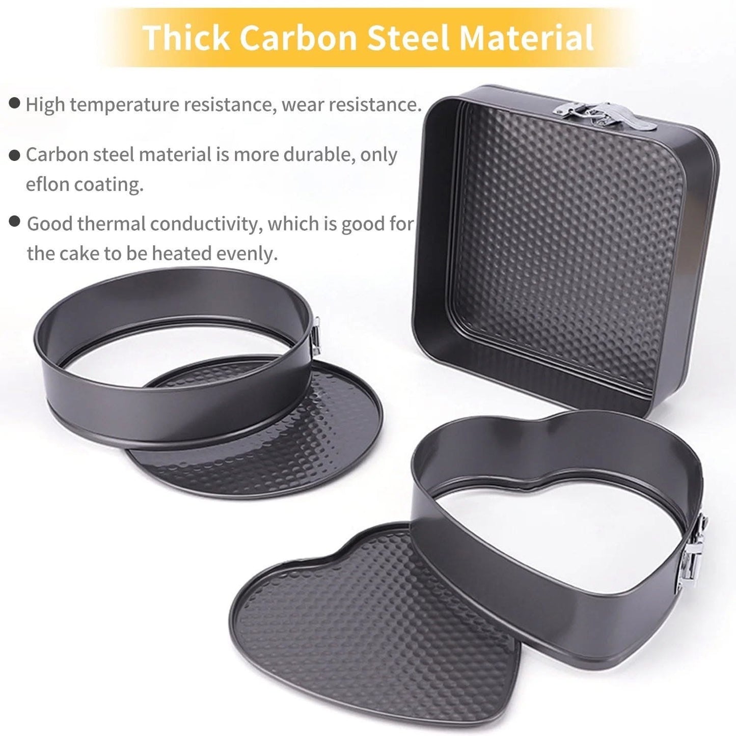 3 Pcs Set of Non-Stick Cake Moulds