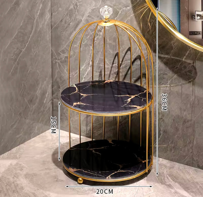 Marble Cage Style Cosmetics Makeup Organizer