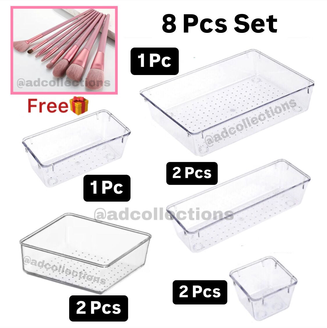 Acrylic Storage Cosmetics Drawer Organizer Boxes