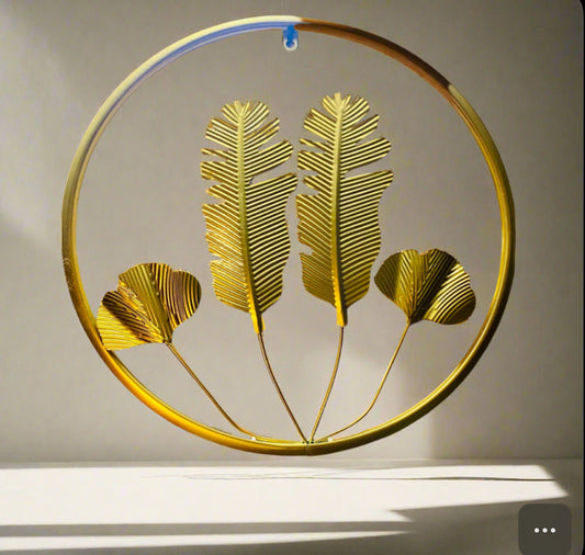Gold Leaf Metal Wall Motif for Home Decor