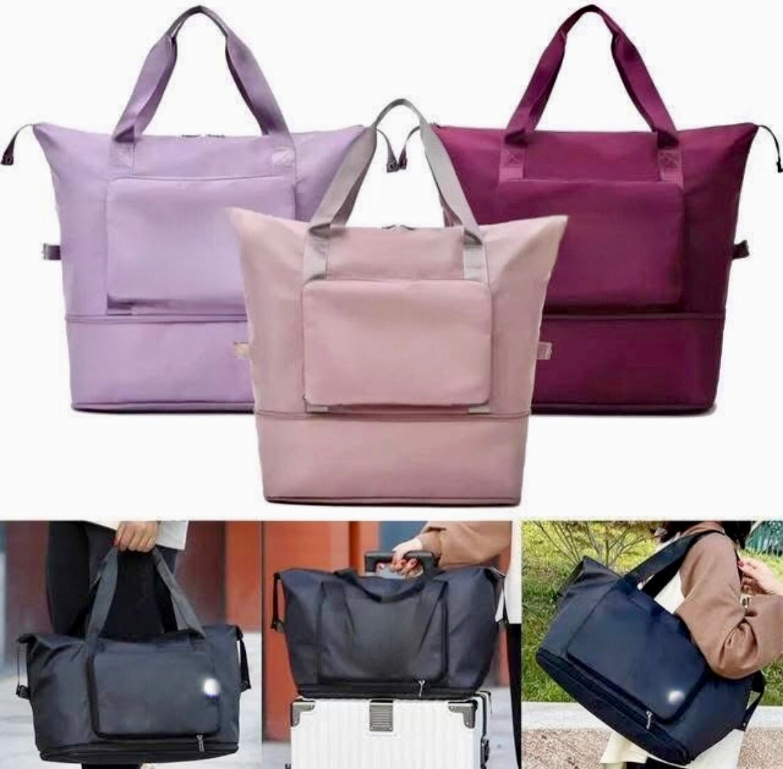 Portable Foldable Expandable Large Capacity Travel Bag