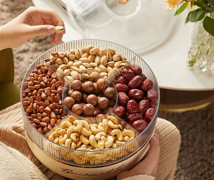 Double Layer Rotating Dryfruit Storage Box