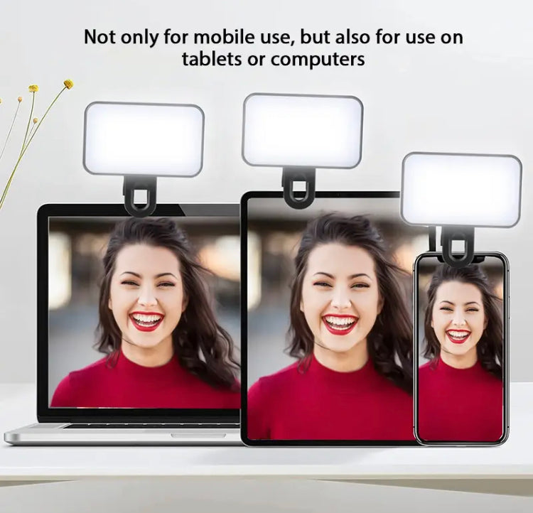 3 Modes Portable Mini Selfie Fill Light Rechargeable Adjustable Brightness