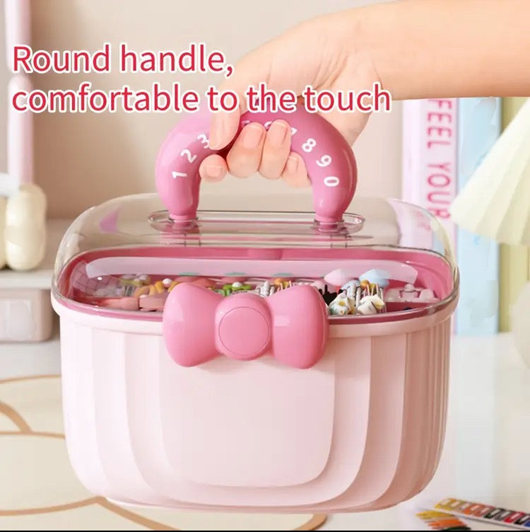 Cute Bow Cosmetics Multipurpose Storage Box