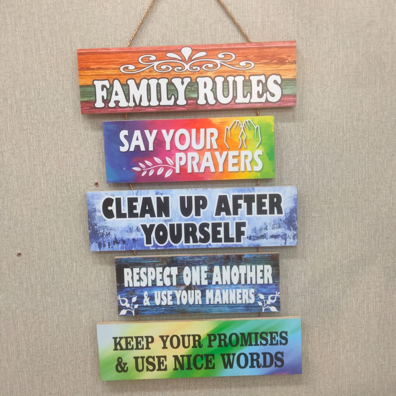 Six Steps Wooden Quotation Wall Hanging for Home Decor