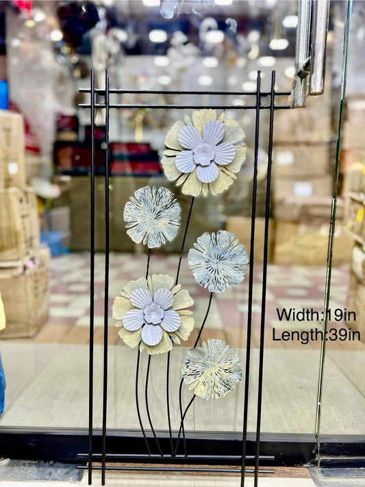 Metal Large Size Flower Wall Motif for Home Decoration