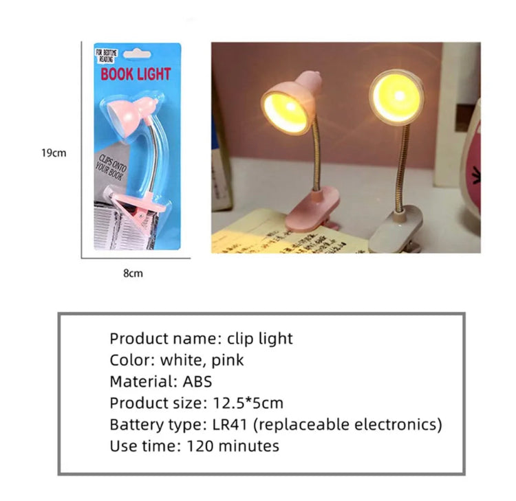 Cute Mini Lamp Rotatable Reading Lamp with Clamp