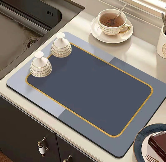 Kitchen Super Absorbent Silicone Anti-Slip Dish Drying Mat