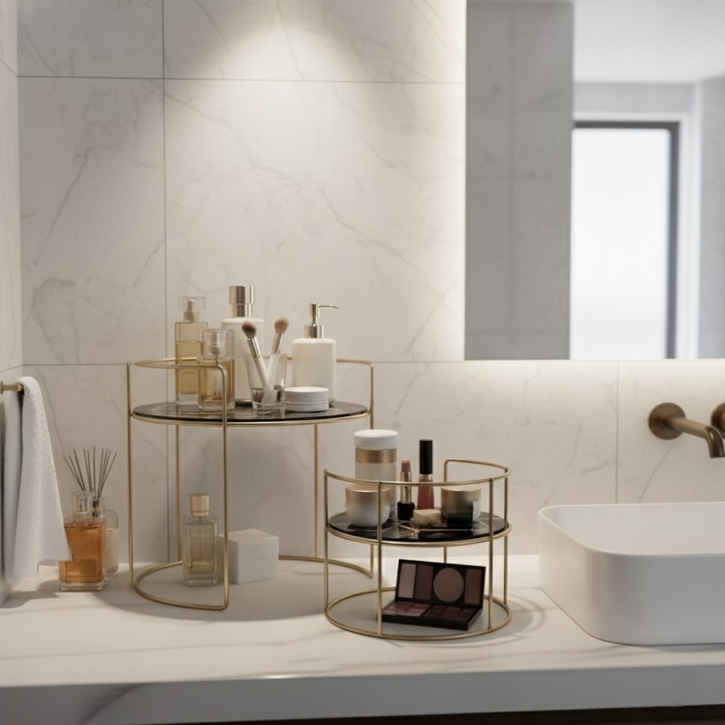 2 Tier Cosmetics Perfumes Stand