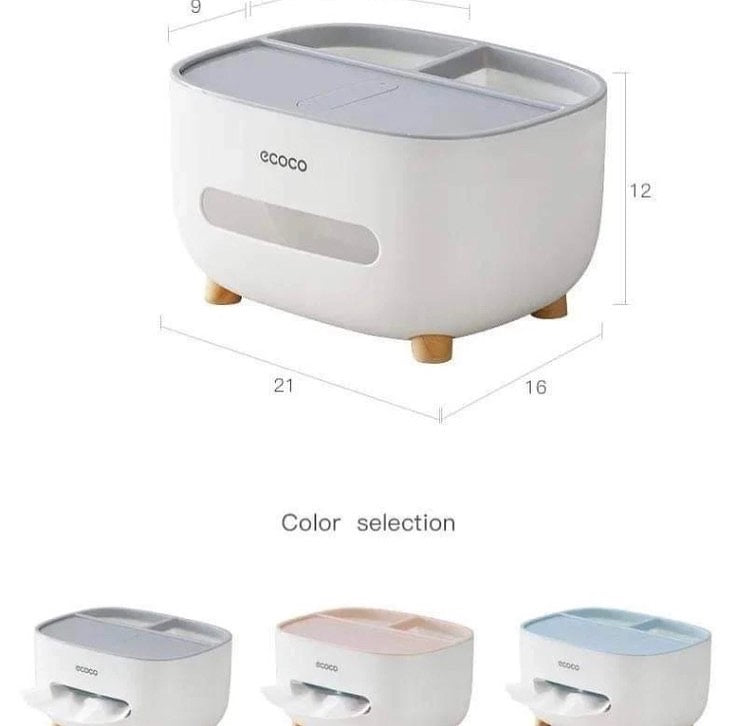 2 in 1 Tissue + Storage Box Organizer
