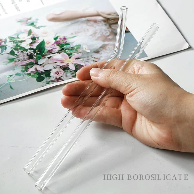 1 Pc High Borosilicate Glass Straw