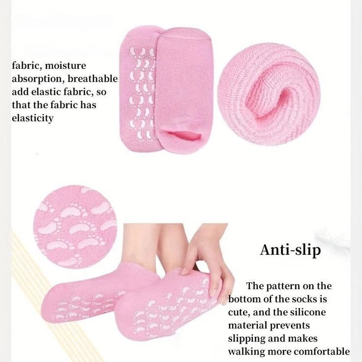 Silicone Anti-Slip Moisturizing Gel Socks