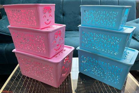 3 Pcs Multipurpose Storage Baskets with Lids
