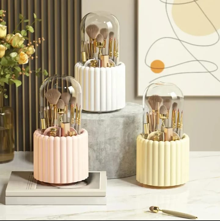 360 Rotating Luxury Makeup Organizer with Lid