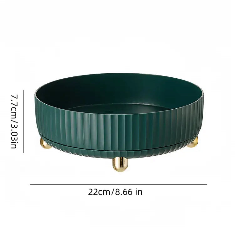 Large Capacity Rotating Vanity Cosmetics Perfumes Tray
