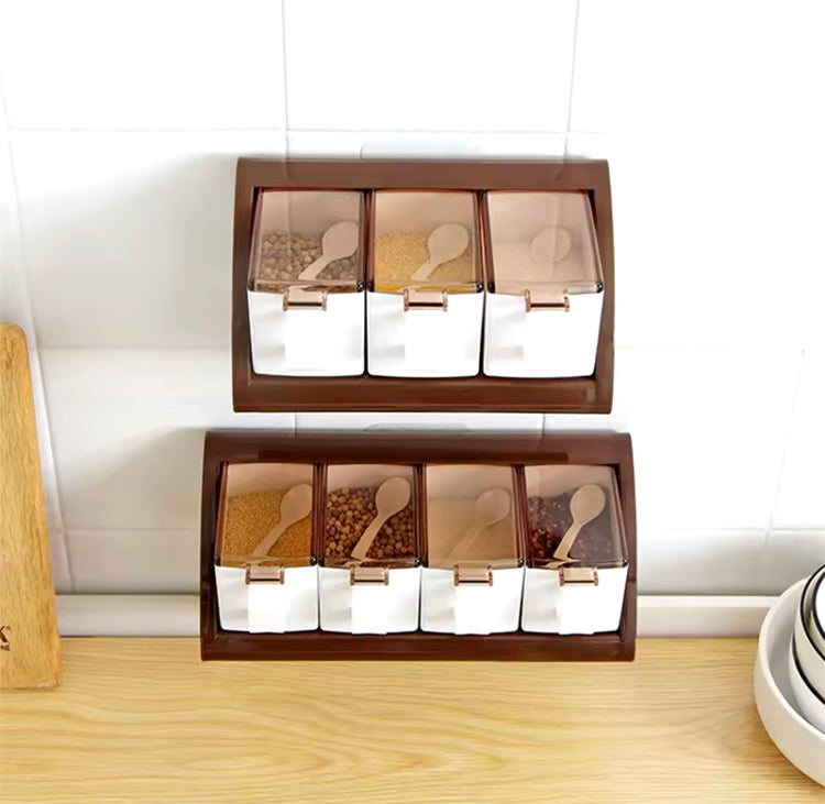 Wall Mounted Four Grids Seasoning Box