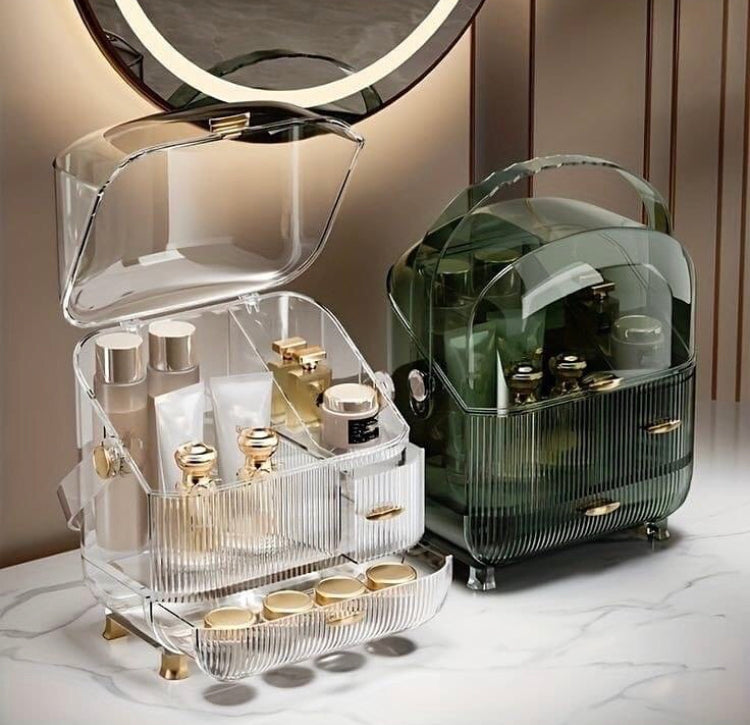 Large Capacity Transparent Acrylic Cosmetics Makeup Organizer