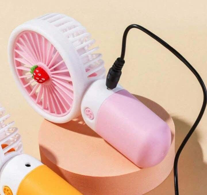 Rechargeable Mini Handheld Cute Fruit Fan with Phone Holder