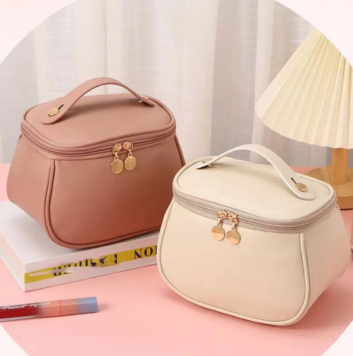 Large Capacity PU Leather Makeup Bag