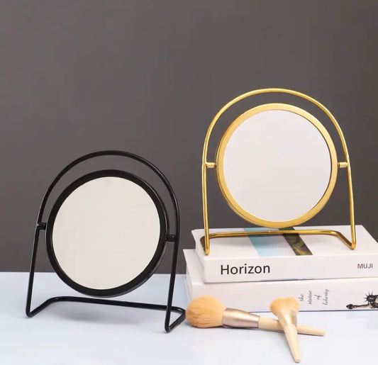 Nordiac Style Gold Makeup Retro Metal Mirror