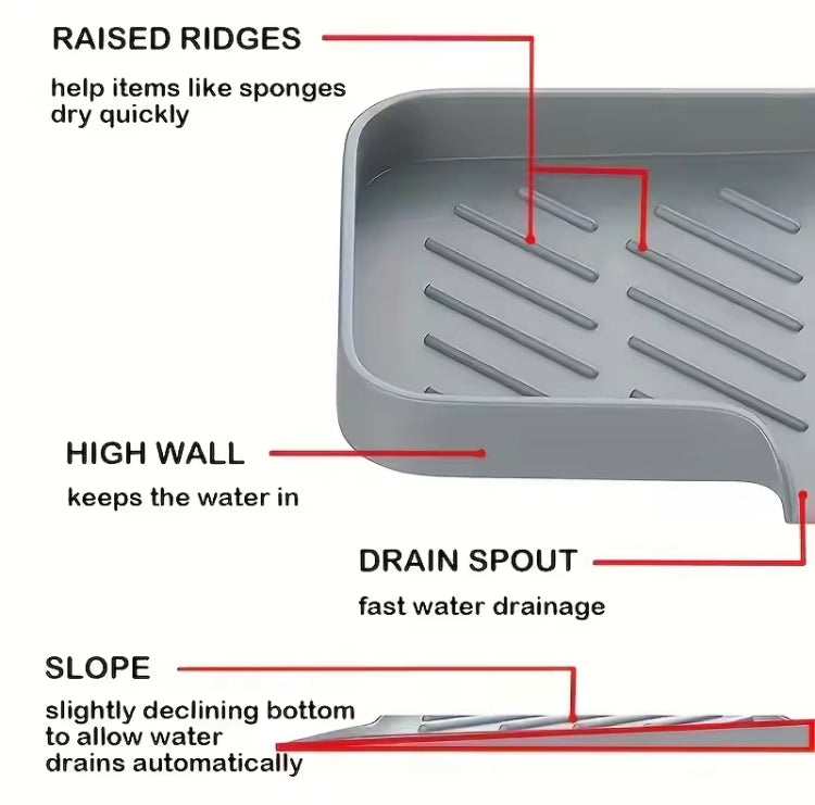Silicone Self Draining Sink Tray