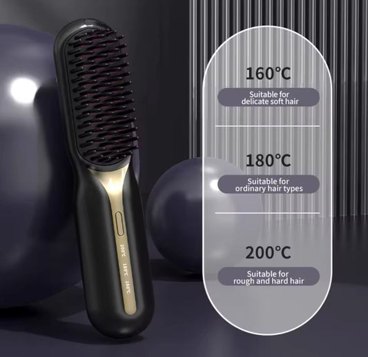 Wireless Rechargeable Hair Straightening Comb