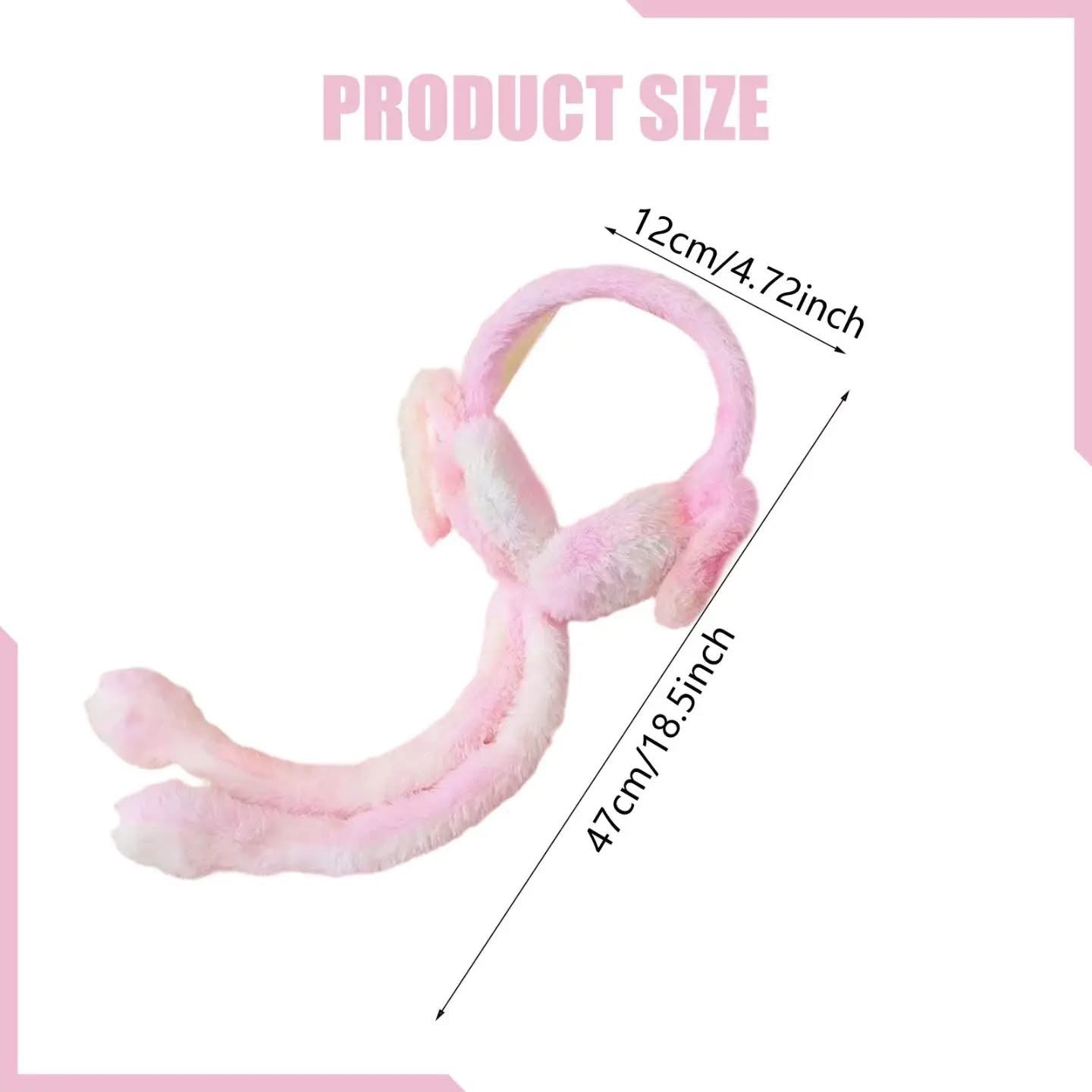 Kids Warm Soft Winter Moving Bunny Earmuffs